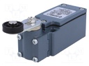 Limit switch; lever R 35mm, plastic roller Ø18mm; NO + NC; 10A