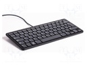 Keyboard; USB A-USB B micro cable,keypad; Colour: black-gray