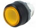 Switch: push-button; Stabl.pos: 2; 22mm; yellow; Illumin: MLB-1