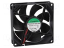 Fan: DC; axial; 24VDC; 92x92x25mm; 87.55m3/h; 34dBA; ball bearing