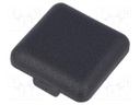 Stopper; for profiles; Width of the groove: 6mm; W: 20mm; L: 20mm