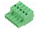 Pluggable terminal block; 5mm; ways: 5; straight; plug; female