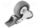 Transport wheel; Ø: 50mm; W: 20mm; H: 66mm; torsional with lock