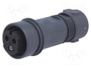 Connector: circular; plug; female; PIN: 3; Buccaneer 6000; UL94V-0