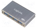 Hub USB; USB 1.1,USB 2.0,USB 3.0; PnP; Number of ports: 4; 5Gbps