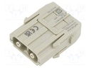 HEAVY DUTY MODULE, PLUG, 2POS, 14-8AWG