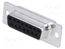 D-Sub; PIN: 15; plug; female; turned contacts; soldering; for cable