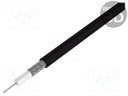Wire: coaxial; RG223; solid; Cu; PVC; black; 100m; Ø5.4mm