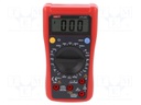 Digital multimeter; LCD (2000); VAC: 0,1m÷200/600V; -40÷1000°C