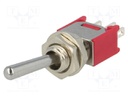 Switch: toggle; Pos: 2; SPDT; ON-ON; 3A/125VAC; 3A/28VDC; -30÷85°C