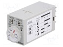 Timer; 0,05min÷10h; 4PDT; 250VAC/5A; 24VDC; socket; -10÷50°C; IP40