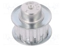 Belt pulley; T5; W: 10mm; whell width: 21mm; Ø: 21.45mm; aluminium
