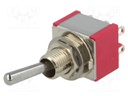Switch: toggle; Pos: 2; DPDT; ON-(ON); 5A/125VAC; 5A/28VDC; -30÷85°C