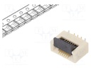 Connector: FFC/FPC; 30V; PIN: 6; vertical; SMT; gold-plated; 0.5A