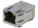 Socket; RJ45; PIN: 8; shielded,with LED; gold-plated; Layout: 8p8c
