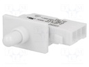 Switch: door; Pos: 2; SPDT; 0.5A/250VAC; white; Leads: spring clamps