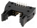 Socket; IDC; male; PIN: 10; angled 90°; THT; gold-plated; 2.54mm