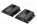 HDMI extender; DC socket x2,HDMI socket x2,RJ45 socket x2