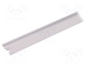Profiles for LED modules; angular; white; L: 1m; aluminium; 30/60°