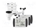 Weather station; touch screen,LCD 7"; -40÷60°C; 0÷50m/s; 1÷99%RH