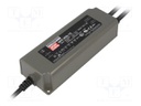 Power supply: switching; LED; 90W; 9÷15VDC; 6A; 90÷305VAC; IP67