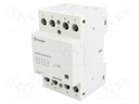 Relay: installation; monostable; NC + NO x3; Ucoil: 230VAC; 63A
