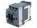 Contactor: 3-pole; NO x3; Auxiliary contacts: NO; 24VDC; 9A; W: 45mm