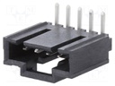 Socket; wire-board; male; SL; 2.54mm; PIN: 5; THT; tinned; angled 90°