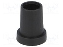Knob; conical; thermoplastic; Shaft d: 6.35mm; Ø14x18mm; black