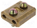 Brass; 80mm2; none; screw terminal; for cable; straight; Mat: brass