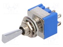 Switch: toggle; Pos: 3; DP3T; ON-OFF-(ON); 6A/125VAC; -10÷55°C; 1kV