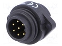 Socket; male; WA22; PIN: 7; 6+PE; IP67; 10A; soldering; 250V