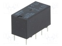 Relay: electromagnetic; DPDT; Ucoil: 12VDC; 0.5A/125VAC; 2A/30VDC