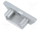 Cap for LED profiles; silver; ABS; Application: ARC12