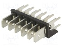 Terminal: spade terminal strip; 6.3mm; 0.8mm; THT; steel; tinned