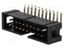 Socket; IDC; male; PIN: 20; angled 90°; THT; gold-plated; 2.54mm
