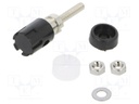 Socket; 4mm banana; 15A; 48VDC; black; nickel plated; on panel