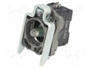 Contact Block, w/ Green LED, Screw, 1 Pole, 6 A, 120 V, Schneider Harmony XB4 Series Actuators