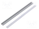 Profiles for LED modules; white; surface; natural; L: 1m; anodized