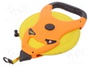 Measuring tape; L: 100m; Width: 15mm; Enclos.mat: ABS