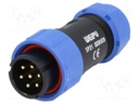 Plug; male; SP21; PIN: 7; IP68; 7÷12mm; soldering; for cable; 500V
