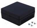Enclosure: for alarms; X: 85mm; Y: 85mm; Z: 35.5mm; ABS; black