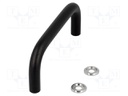 Handle; Mat: steel; black; H: 43mm; Mounting: M5 screw; Ø: 10mm