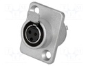 Socket; XLR mini; female; PIN: 3; soldering; 5A; 0.5mm2