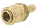 Quick connection coupling EURO; Mat: brass; Connection: 9mm