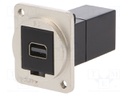 Coupler; both sides,Mini DisplayPort socket; FT; 19x24mm