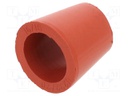 Grommet; caoutchouc; L: 19.5mm; -20÷200°C; Øcable: 15mm; red