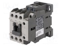 Contactor: 3-pole; NO x3; Auxiliary contacts: NO + NC; 230VAC; 22A