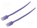Patch cord; U/UTP; 6; stranded; Cu; PVC; violet; Len: 2m; 32AWG