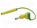 Test lead; 19A; banana plug 4mm,angular banana plug 4mm; Len: 2m